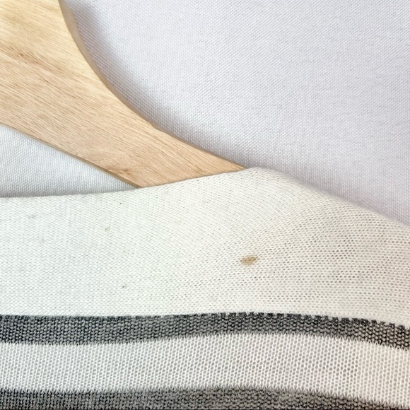 Splendid Gray & White Stripe Waterfall Knit Cardigan Sweater XS - Picture 2 of 3